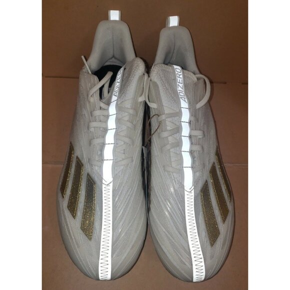Adidas AdiZero Primeknit Football Cleats GX5122 White/Gold Men\'s size 8 NEW main image 4